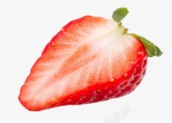 一半草莓半边草莓高清图片