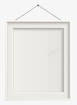 挂式照片架白色竖版相框高清图片