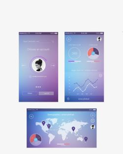 紫色界面紫色UI工具包图标高清图片