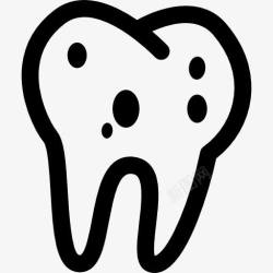 牙医组龋齿图标高清图片