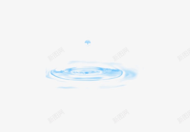 现代蓝色水滴滴落波纹效果png图片免费下载 素材7ziugqvpa 新图网