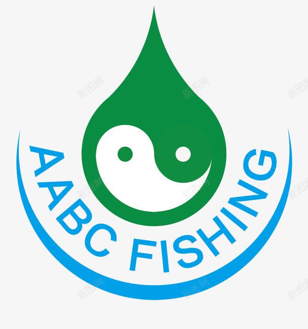 logo图标psd_新图网 https://ixintu.com logo设计免费下载 psd 商标设计 标志设计 水滴创意设计 渔具logo设计 环保标志设计 白色