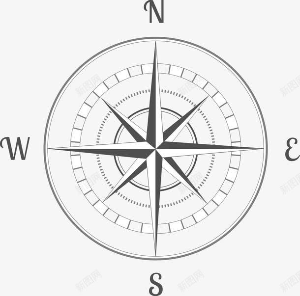 手绘指南针图标png_新图网 https://ixintu.com 图标 手绘 指南针