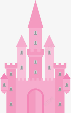 大殿城堡粉色皇宫矢量图高清图片