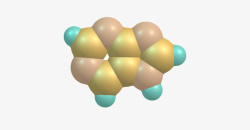鼓起金色嘌呤分子形状高清图片