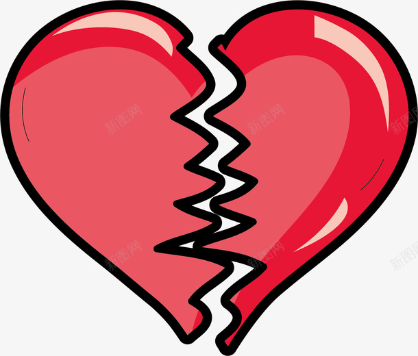 一颗分裂的心脏png免抠素材_新图网 https://ixintu.com 一颗 伤害 伤心 分裂 心脏 心脏图案 爱心 爱心两半撕裂 红色 组合 裂纹