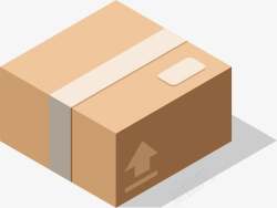 纸制包装礼品盒快递盒矢量图高清图片