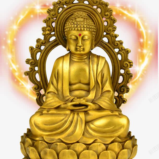 佛光普照psd免抠素材_新图网 https://ixintu.com PSD格式素材 佛光 佛教 光线 免费PNG 大佛 金色