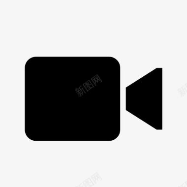 黑色IOS视频通话图标图标