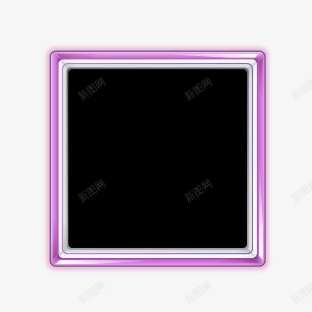 紫色边框png免抠素材_新图网 https://ixintu.com 空洞 紫色 边框 黑色