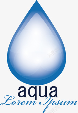 水能简洁水滴节水相关LOGO矢图标高清图片
