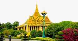 柬埔寨旅游柬埔寨金边皇宫风景区高清图片