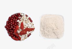 白色魔芋粉祛湿养生代餐粉高清图片