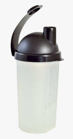 液体罐白色瓶身黑色盖子的摇摇杯实物高清图片