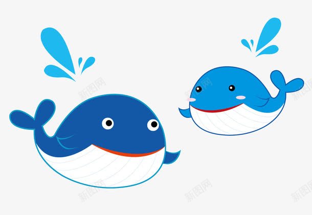 可爱的鲨鱼png免抠素材_新图网 https://ixintu.com 动物 喷水 小鱼 海洋 矢量素材 鱼 鲨鱼