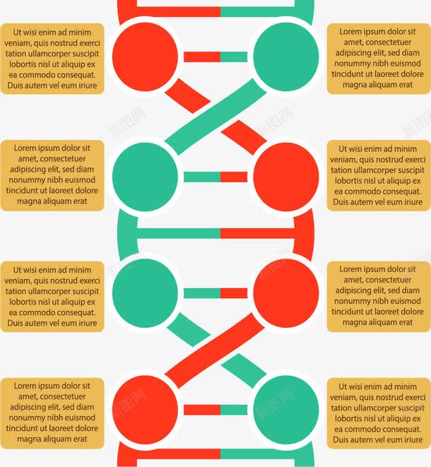 双螺旋分子结构png免抠素材_新图网 https://ixintu.com DNA 分子结构 医疗 双螺旋 生物医药 矢量素材