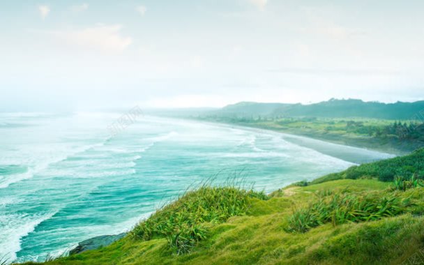 蓝天白云青山绿水背景