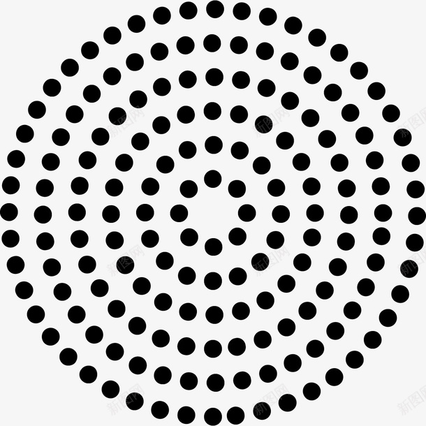 播放器图标png_新图网 https://ixintu.com 圆点 圆点黑洞 播放器图标素材 收音机点 规律圆