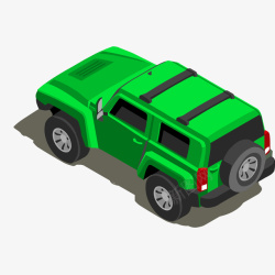 绿色车辆绿色的越野车矢量图高清图片
