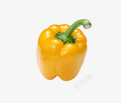 五彩椒实物黄色甜椒高清图片