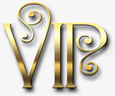 vip金色logo图标png_新图网 https://ixintu.com logo vip 金色