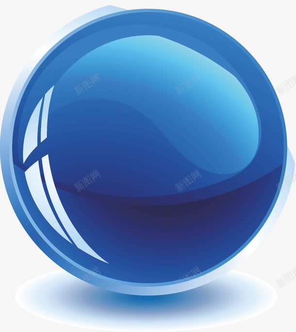 蓝色立体球png免抠素材_新图网 https://ixintu.com AI 圆球 球 立体 蓝色