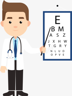 眼科男医生检查视力的眼科医生高清图片
