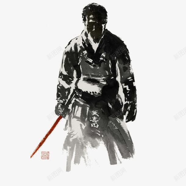 中国风酷帅水墨剑客png免抠素材_新图网 https://ixintu.com 中国风 剑客 古典 手绘 武侠 武侠古典 武功 水墨 水墨剑客 江湖 男剑客