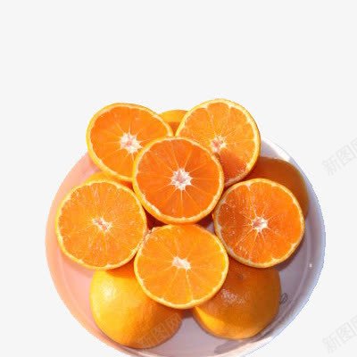 一盘橘子png免抠素材_新图网 https://ixintu.com 果肉 橙色 蜜桔