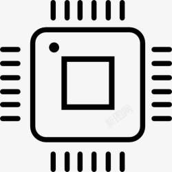 计算机芯片计算机微处理器图标高清图片