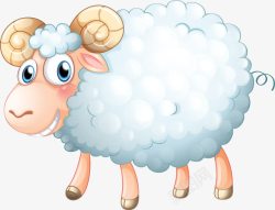 羊品种卡通蓝色山羊高清图片