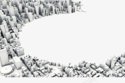 模型作品唯美炫酷3D城市模型高清图片