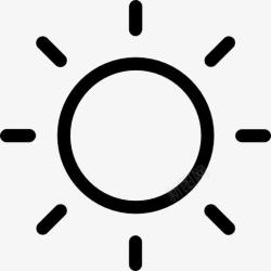 太阳辐射晴天天气符号图标高清图片