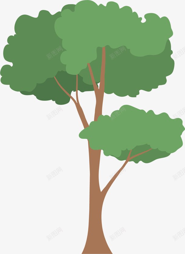 茂盛的大树png免抠素材_新图网 https://ixintu.com 叶子 大树 树干 树木 植物 绿叶 绿色
