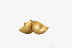 金色蛋壳鸡蛋蛋壳破碎高清图片