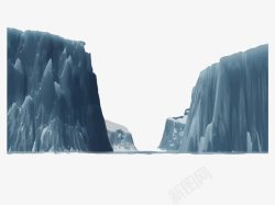 矢量冰峰装饰磅礴的冰山风光高清图片