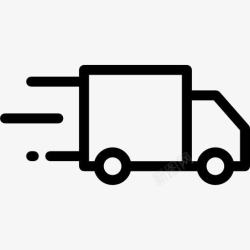 交付货物的卡车货车图标高清图片