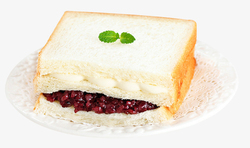 切片奶酪玛呖德紫米夹心软面包高清图片