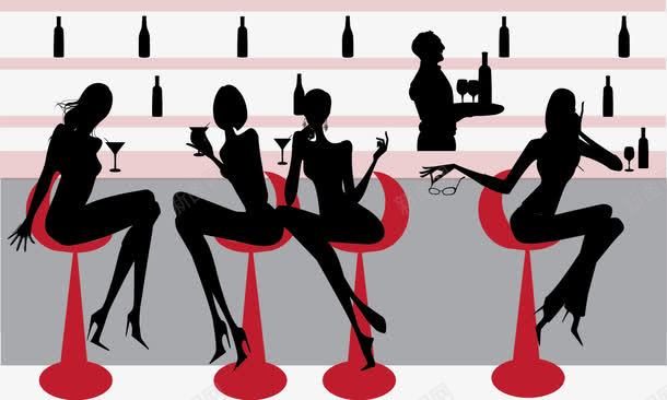 坐在酒吧吧台喝酒的女人们剪影png免抠素材_新图网 https://ixintu.com 一群女人 吧台 喝酒 女人们剪影 酒吧 高脚椅子