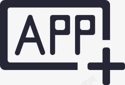 APP添加粗版2添加APP矢量图图标高清图片