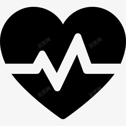 心与心电图图标png_新图网 https://ixintu.com 医学 心率 心电图 心脏