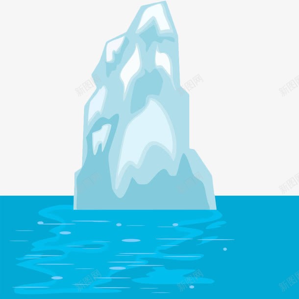 手绘海面冰山png免抠素材_新图网 https://ixintu.com 冰山 冰山一角 大海 手绘 模型 浮冰 海平面 海面 自然景观 蓝色