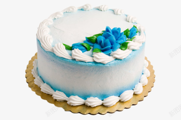 蓝色玫瑰的奶油蛋糕png免抠素材_新图网 https://ixintu.com 奶油制品 柔软 焙烤 甜品 甜点 甜食 绵滑 花朵 西式 西点 鲜花