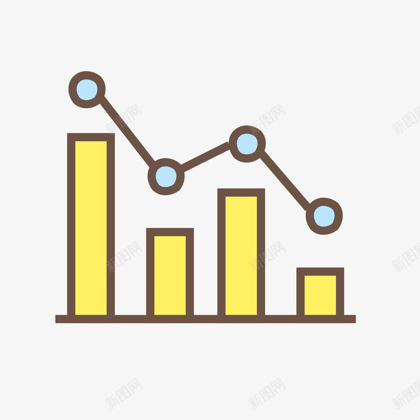 黄色手绘柱形数据元素矢量图图标eps_新图网 https://ixintu.com 分析 卡通 图标 手绘 数据 柱形 行情 趋势 黄色 矢量图