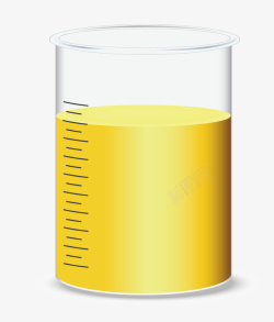 扁平化科学实验烧杯卡通扁平化黄色药水矢量图高清图片