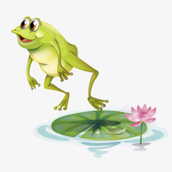 青蛙装饰跳跳蛙矢量图高清图片