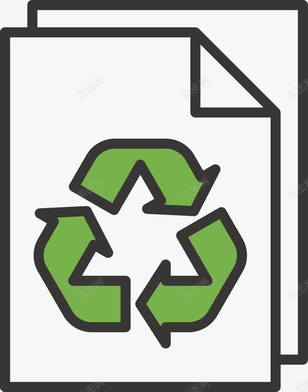 卡通纸张和循环png免抠素材_新图网 https://ixintu.com 三角 低碳 再利用 再生纸 回收 循环 环保 环境 环境保护 生态 纸张 绿化