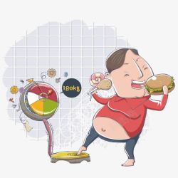 影响健康肥胖影响健康矢量图高清图片