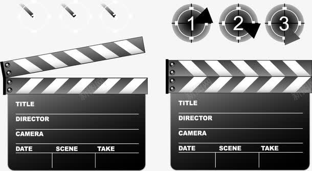 电影制作元素矢量图eps免抠素材_新图网 https://ixintu.com 矢量电影制作元素导演椅子摄像机胶卷倒数视频 矢量图