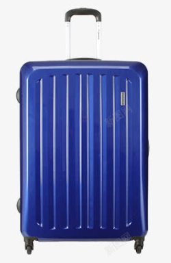 蓝色质感创意拉杆行李箱素材